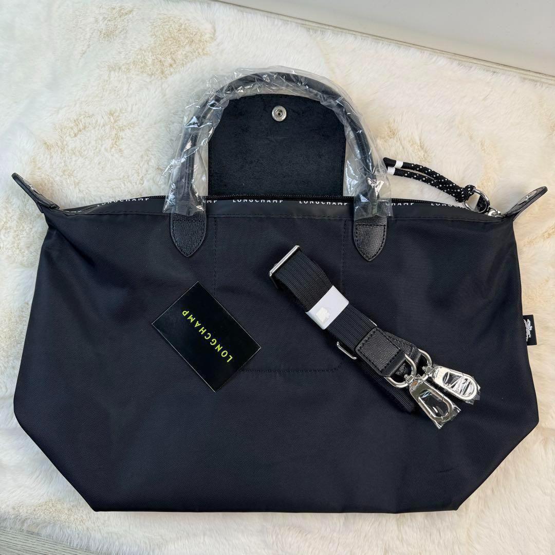 LONGCHAMP 2wayバッグ ブラック Longchamp Le Pliage Energy Shoulder Tote Bag 2Way Bag S