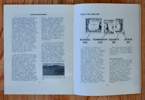 VINTAGE 1975-76 COLLEGE TOWNSHIP, PA ANNUAL REPORT - 100th ANNIVERSARY 1875-1975 - Picture 4 of 6