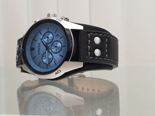 Nuevo Reloj FOSSIL para Hombre Puño Negro Coachman Cronógrafo Precio de venta sugerido por el fabricante £ 189 Regalo para Él (F13 - Imagen 4 de 21