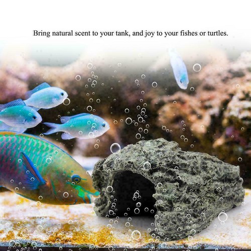 Reptile Hide Cave Aquarium Artificial Resin Decor Turtle Fish Basking Platform - Picture 2 of 20
