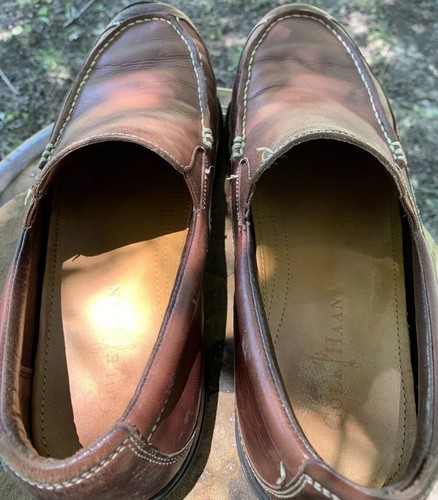 Cole Haan Men's 10 M Air Hughes Ven II NikeAir Slip-on Brown Leather Loafer - Picture 3 of 10