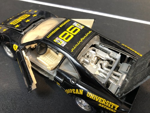BURAGO 1984 FERRARI GTO Italy BLACK 1/24 Scale DIECAST CAR Imperfect, No Box - Picture 11 of 12