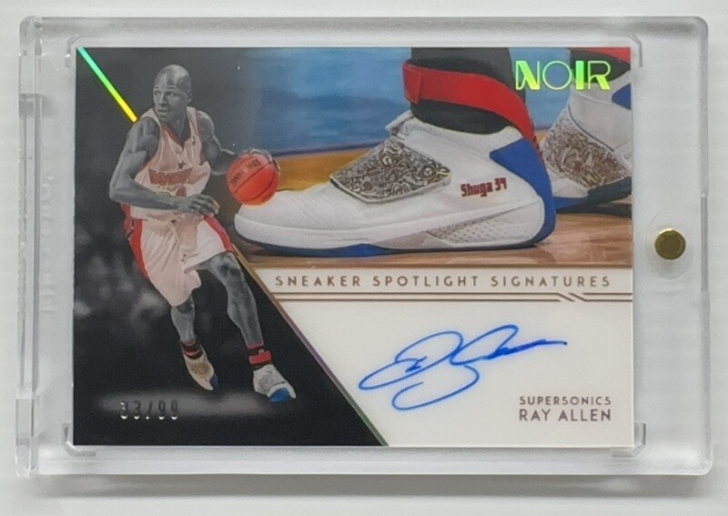 2020-21 Noir Ray Allen Sneaker Spotlight Autograph Auto #33/99 Sonics