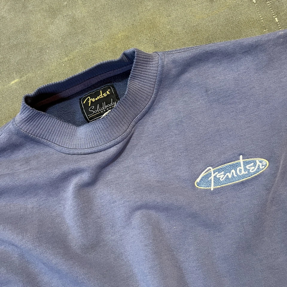 Sudadera Guitarra FENDER Vintage Años 90 XL Bordada Desteñida Rock N Roll Hecha en EE. UU. Foto 3 de 4