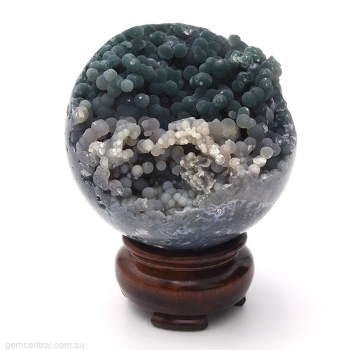 Sphere 67mm Grape Agate 305g Gemstone Crystal Ball Natural Mineral Inc Stand - Picture 2 of 8