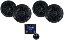 Rockville RGHR-ZA 4 Zone Marine Bluetooth App Ctrl Receiver 4 MB QUART Speakers