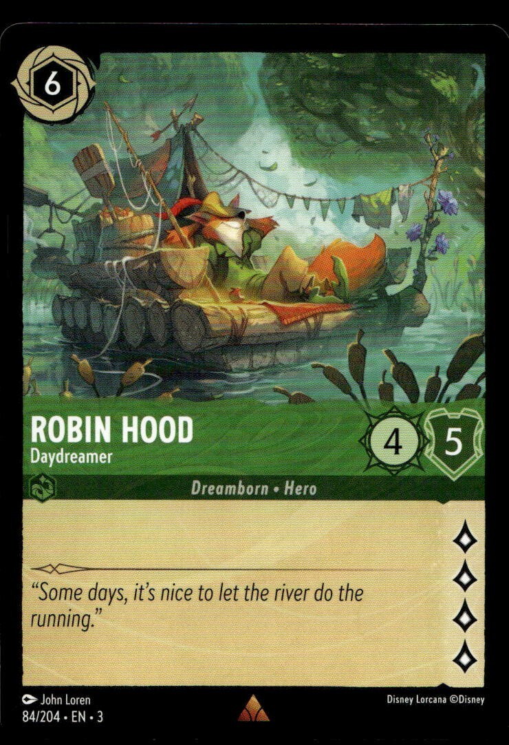 Disney Lorcana Into the Inklands Robin Hood - Daydreamer 84/204 NM X1
