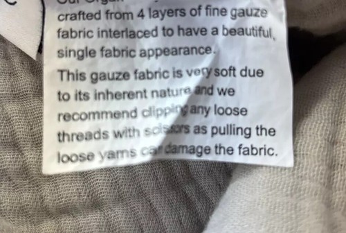 NWOT Quince Full Queen Airy Gauze Blanket Fog Grey Organic Cotton - Picture 3 of 5