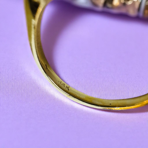 ESTATE- 14K Gold -Natural Citrine Ring -Sz 6.5- 1.2CT Mid Century Solitaire Ring - Picture 7 of 24