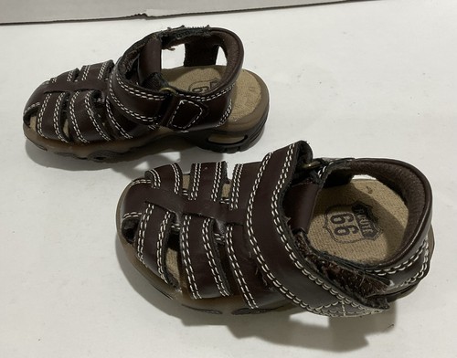Route 66 Sandals Brown For Toddlers Size 2 New - Picture 2 of 4