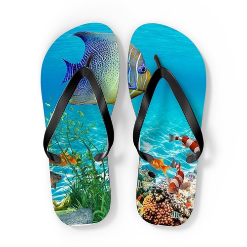 WAVES And SUN Co Sandals Ocean - Flip Flops -Slides Summer Beach BRAND NEW - Picture 6 of 13