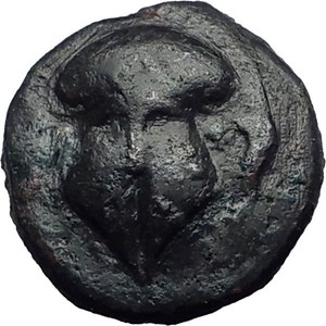 MESEMBRIA-in-Thrace-400BC-Ancient-Greek-Coin-CORINTHIAN-HELMET-amp-WHEEL-i65163