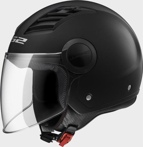 CASCO JET LS2 OF562 AIRFLOW SOLID NERO OPACO INTERNO REMOVIBILE PRESE D'ARIA - Foto 6 di 10