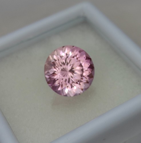 Precision Cut, 8.60 Ct Lab Pink Sapphire, 12 MM Portuguese Cut Pink Sapphire - Picture 6 of 6