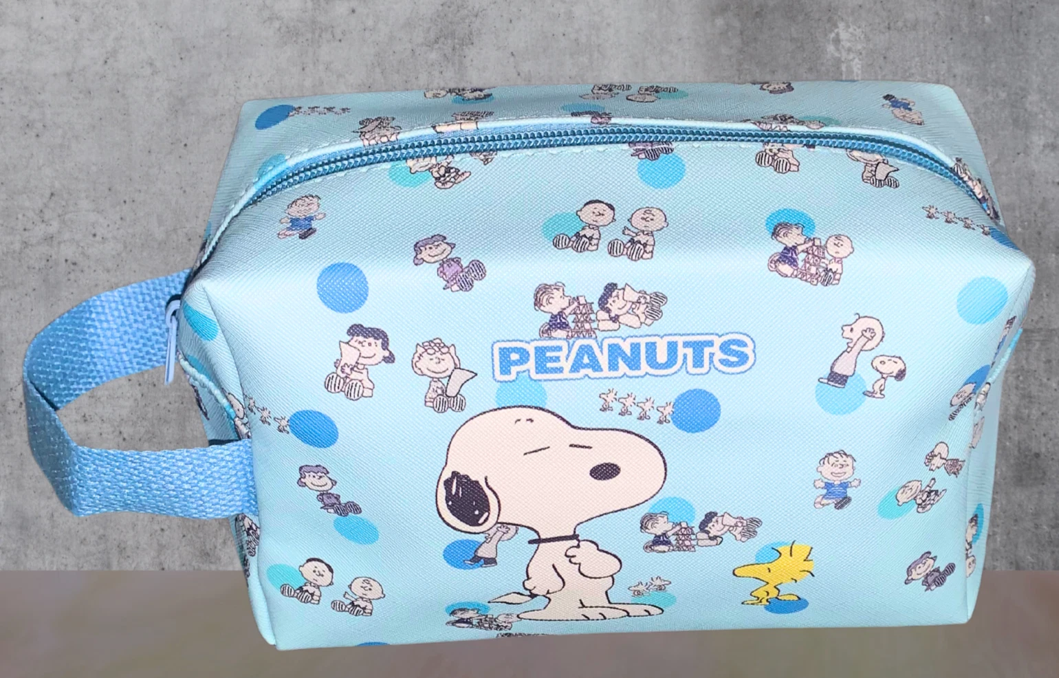 Peanuts Snoopy AOP Pillow Makeup Bag Travel Toiletry Clutch Cosmetic Storage Bag