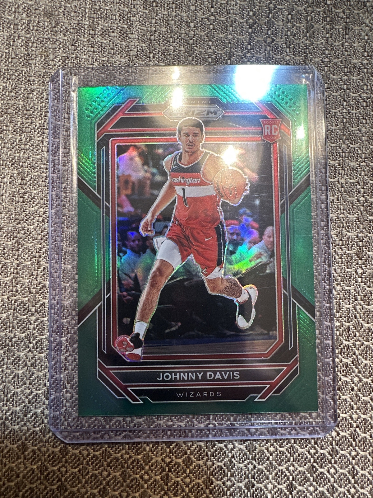 2022-23 Panini Prizm #231 Johnny Davis Rookie Green Prizm Wizards