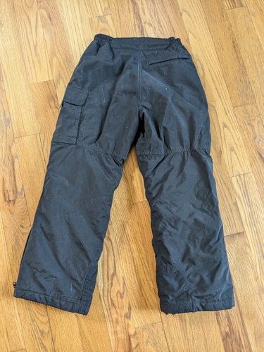 Lands End Size 12 & 14 unisex Black Ski Snow Pants Zip Pockets - Picture 5 of 17