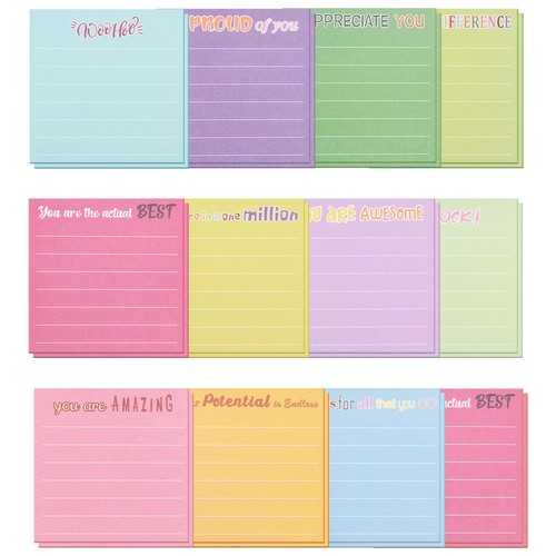 24Pcs Inspirational Sticky Notes Motivational Fun Notepads 3 Inch Portable^ - Picture 22 of 22