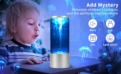 Whirlpool Bedside Lamp - Twister Hurricane Light for Kids' Room Decor - Picture 7 of 8