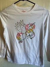 Girls Unicorn Shirt Large Cat Jack