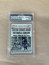 1969 Topps #168 Tigers Mickey Lolich, Bill Freehan Autographs PSA/DNA CERT