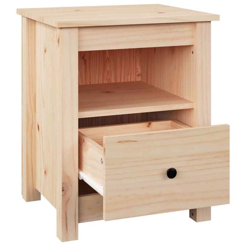 Bedside Cabinet Solid Wood Pine Bedroom Side Storage Lamp Table Nightstand - Picture 4 of 8