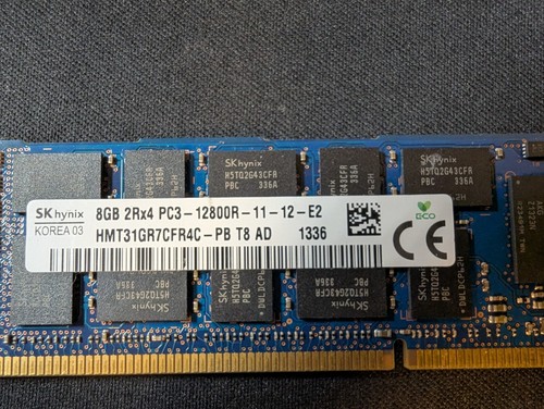 10 X 8GB ECC Server Ram SK hynix 2Rx4 PC3 12800R - Bild 2 von 2