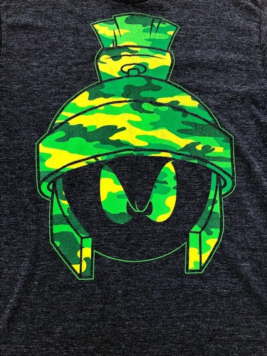 Looney Tunes Camouflage Marvin The Martian Mens Tee Shirt - Foto 2 di 2