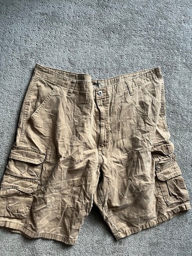 Wrangler Authentics Cargo Shorts Herren Größe 40 Beige Khaki Baumwollmischung