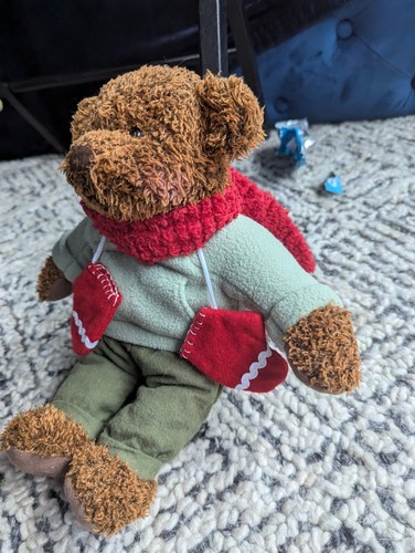 Hallmark TEDDY MITTENS 100th Anniversary Teddy Bear Plush with Tag 12 in - Picture 2 of 4