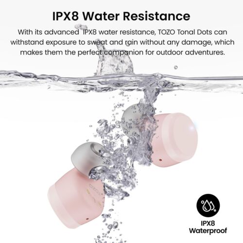 TOZO T12 Mini Wireless Earbuds Bluetooth 5.3 In-Ear Headphones IPX8 Waterproof - Picture 36 of 46