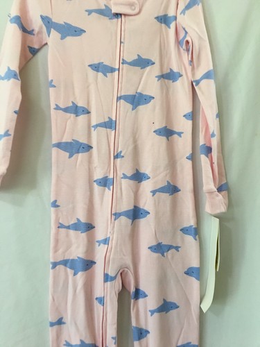 New Carter's 1-Pc Dolphin Snug Fit Cotton Footless pajama PJs Girl Sleeper U pic - Picture 2 of 4