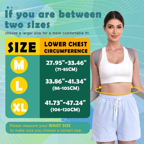 Adjustable Posture Corrector Low Back Support Shoulder Brace Belt for Unsex - Picture 4 of 15