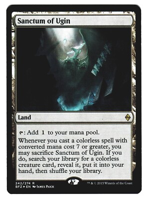 Sanctum of Ugin 1x FOIL BFZ MTG Battle for Zendikar Rare MINT land Sanctum of Ugin 1x FOIL BFZ MTG Battle for Zendikar Rare MINT land