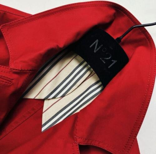 Burberry Balmac Coat Polyester Cotton Red Size M For Women - Picture 15 of 24