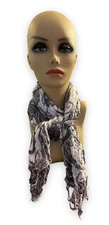 Floral Paisley Scarf Fringe Shawl Wrap Pashmina Pink Purple Gray Lovely