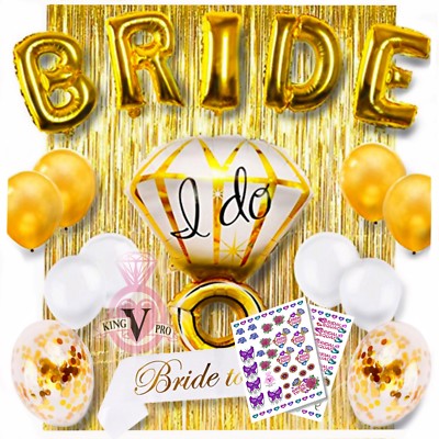 18 Piece Bachelorette Wedding Party Shower Decorations Plus Full Color Tattoos
