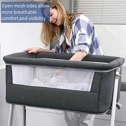 Baby Bassinet, Bedside Sleeper,Baby Bed to Bed,Babies Crib Bed, Dark Grey - Picture 5 of 7