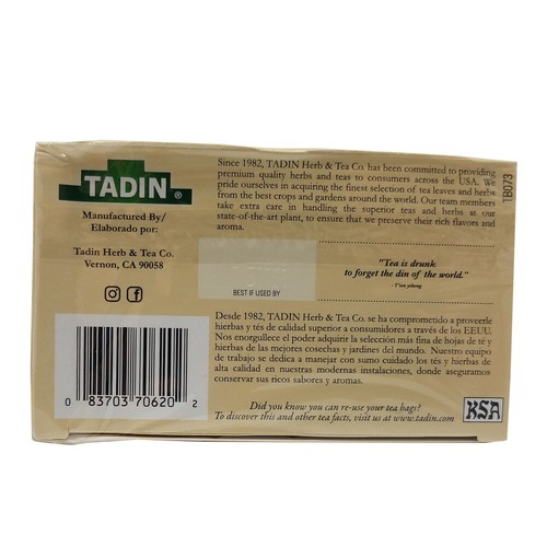 Tadin Chamomille Anise Herbal Tea. Calming & Caffeine-Free. 24 Bags. Pack of 6 - 第 3/6 張圖片