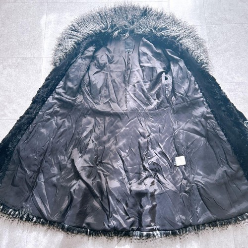 【Rare】Anna Sui Faux Fur Coat Volume Black USA Anna Sui From Japan Used - Imagen 10 de 12