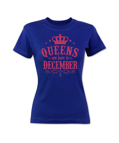 Queens Are Born in December Damen T-Shirt. Geburtstag Mädchen. geschenk für sie. S-3XL - Bild 9 von 10