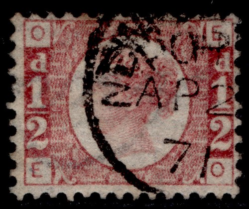 GB QV SG49, 1⁄2d Rosenteller 1, FEIN GEBRAUCHT. Katze £ 100. CDS EO