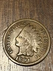 1891 and 1907 Indian Head Cent Lot of 2 US Coins