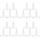  20 Pcs Acrylic Plate Display Racks Saucer Showcase Stands Tea Collections