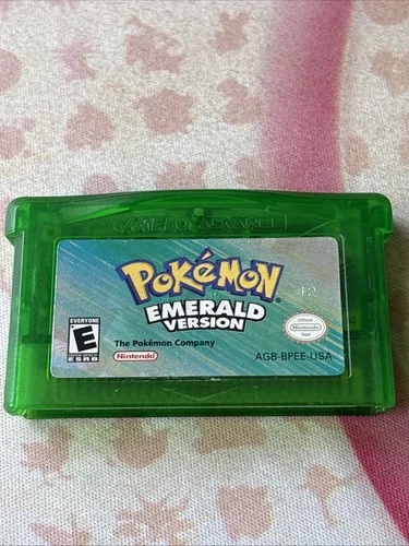 Pokemon Emerald GBA - Authentic - Tested - Dry Battery