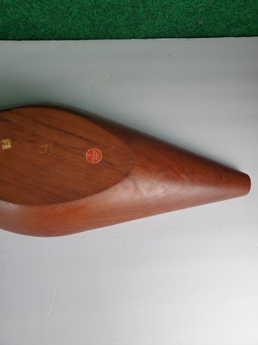 Rare Laur Jensen for Odense Sculpted Teak Long Centerpiece Bowl - Picture 9 of 16
