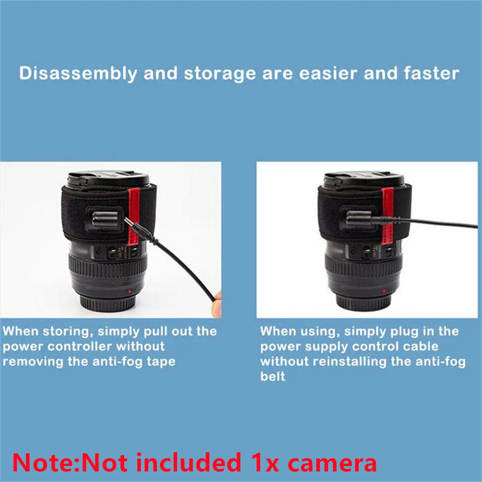 Camera Fog Removal Anti-Fog Strip Belt For Camera Lens Dew Heater Strip ...