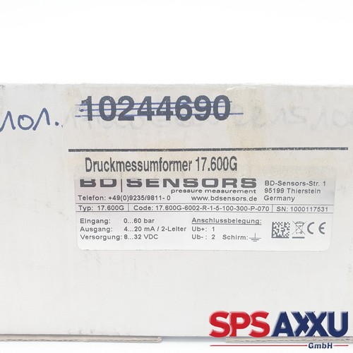 BD Sensors 17.600 G Druckmessumformer - Picture 2 of 3