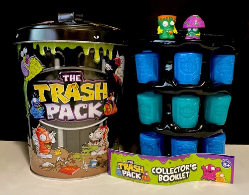 The Trash Pack Series3 Black Collectors Tin 18 Bins 2 Figures W/Guide Set Of 22 - Picture 1 of 15