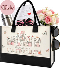 Mothers Day Gifts for Mom from Son Daughter- Large Canvas Tote Bag for Women New